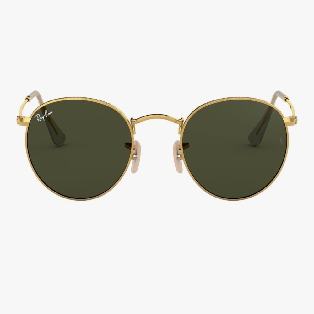 Ray-Ban Gold Frame Sunglasses with Dark Lenses
